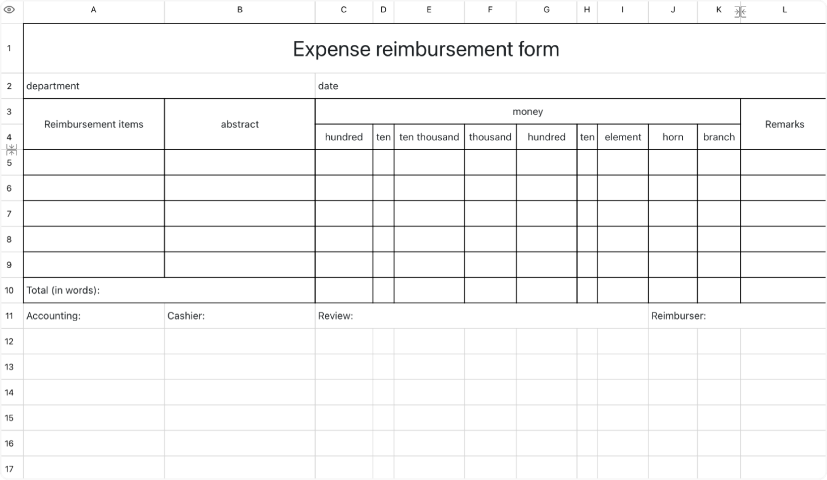 Expense reimbursement forms 1 1